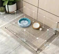 Small dog indoor isolation fence cage with modular panels, clips, and optional door in black, white, or white checkered