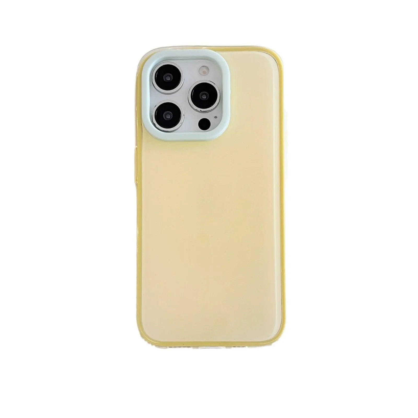 Simple solid colour jelly silicone all-inclusive phone case for iPhone models on a white background.