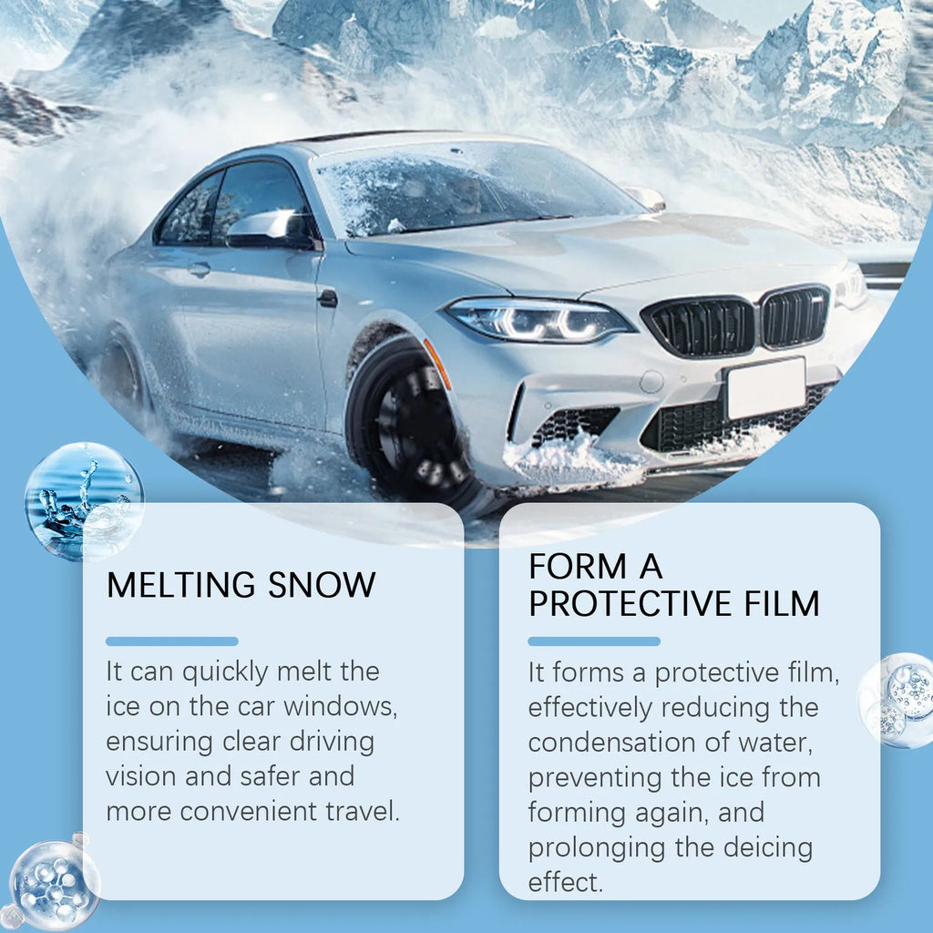 250ml windshield deicer car window ice melting spray with water and penetrant formula, 8.6 x 16.4cm