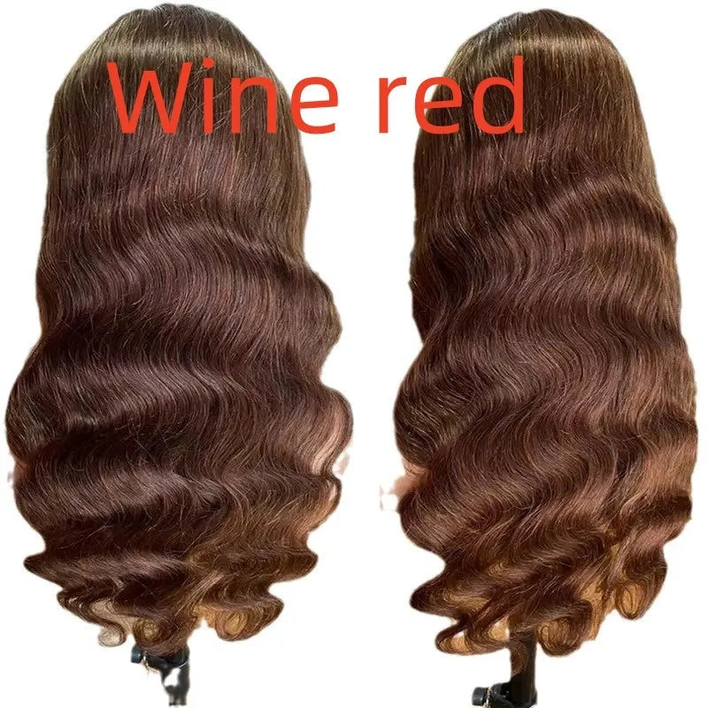 Long curly big wave wig with side bangs, available in 12 colours and lengths from 12 to 32 inches.