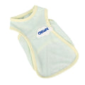 Grass green lightweight polyester vest for a cat, showing sporty design and front leg openings.