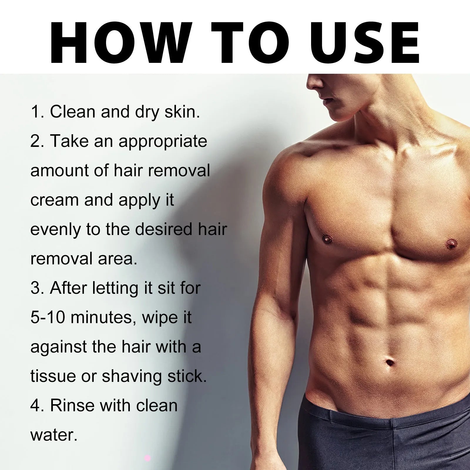 100ml tube of men's mild hair removal cream for lips, beard, armpits, hands, and legs.