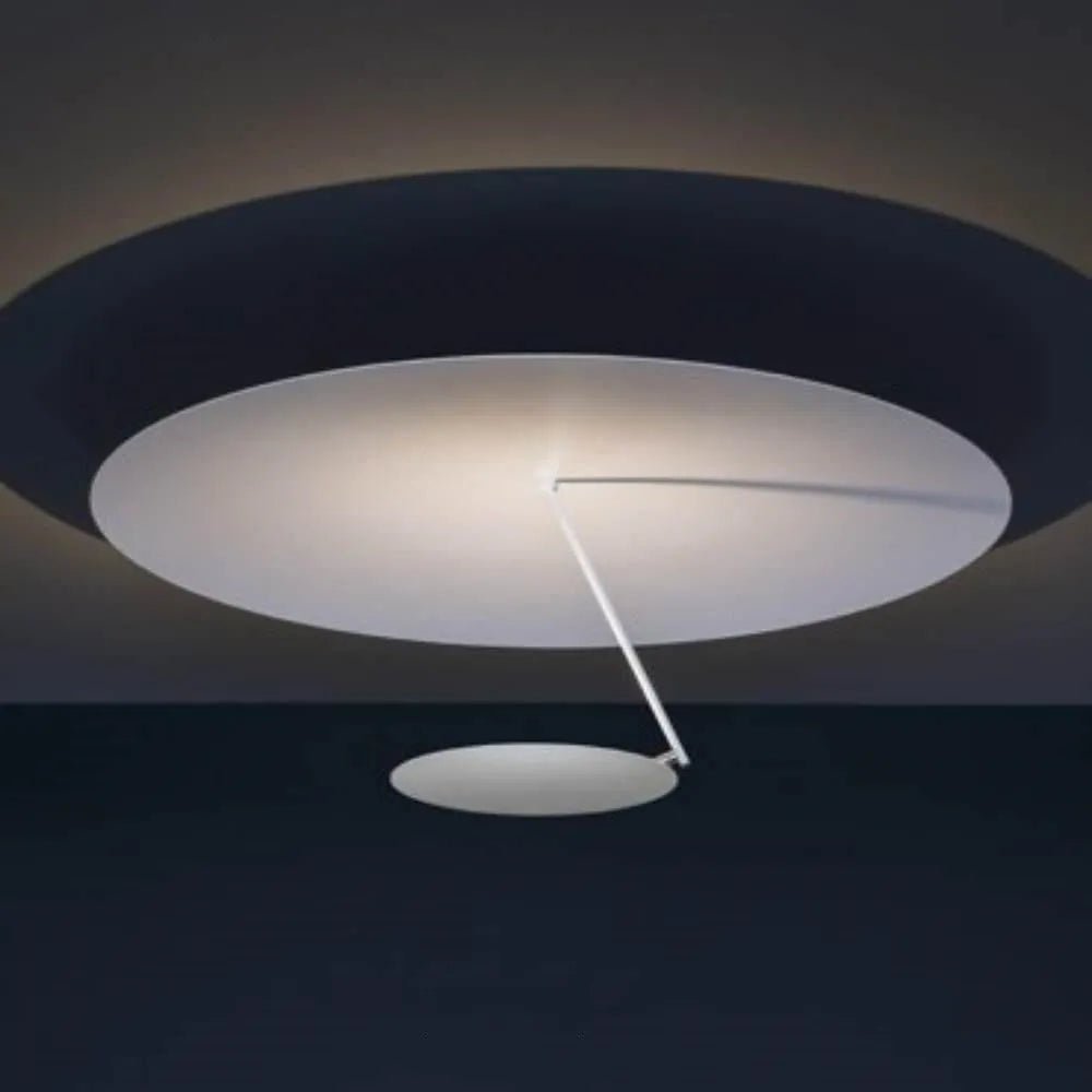 White and gold modern art chandelier ceiling light with integrated LEDs and iron shade