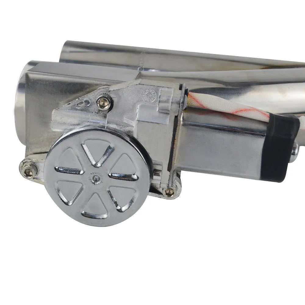 Electronic dual valve exhaust cut out in 304 stainless steel with CNC flange for 2.5 and 3 inch car exhaust piping