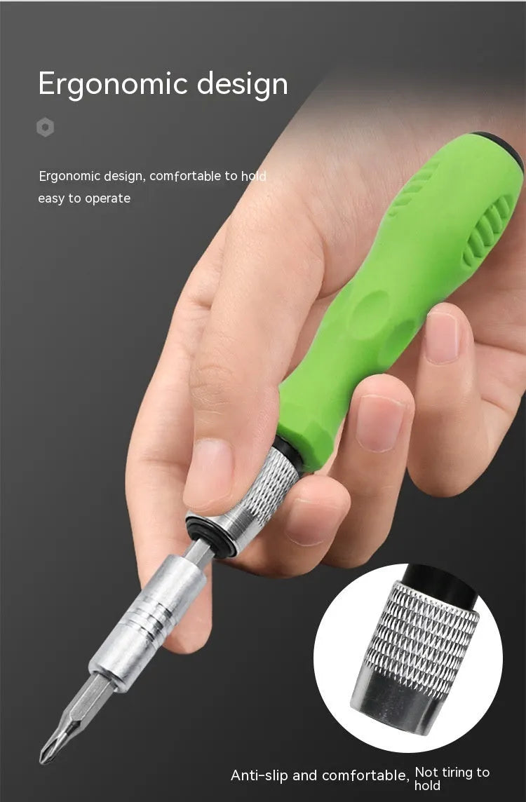 32-in-1 precision screwdriver set with multiple bits for mobile phone and electronics repair