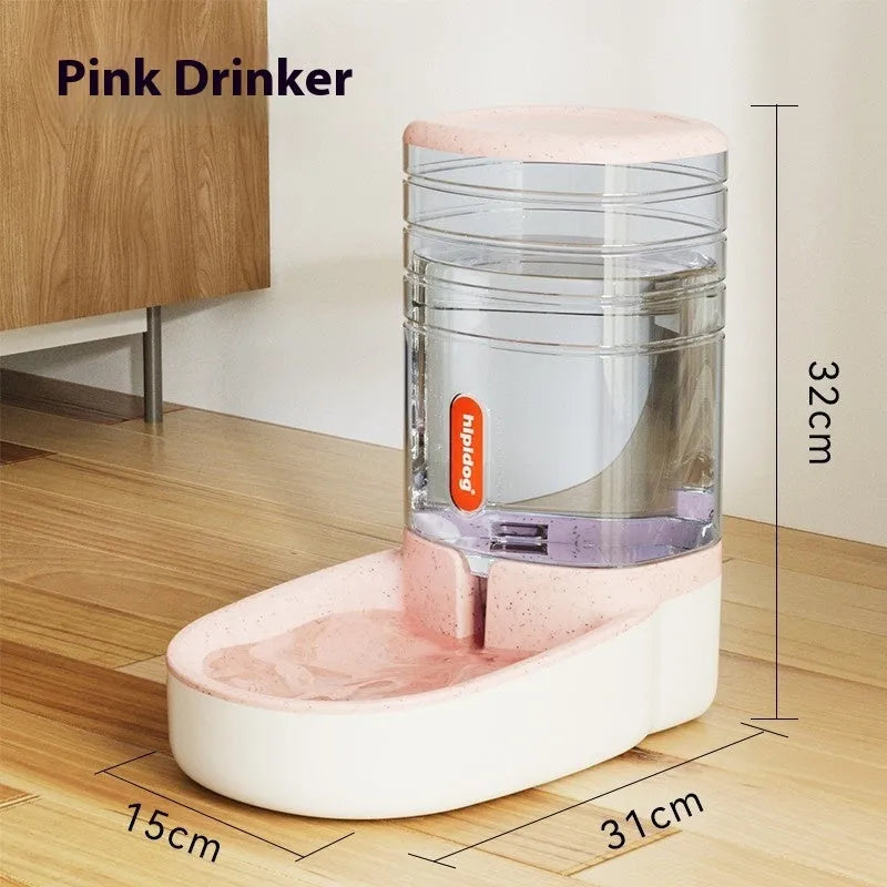 Grey automatic pet drinking fountain with 3.8L large capacity reservoir for cats and dogs.