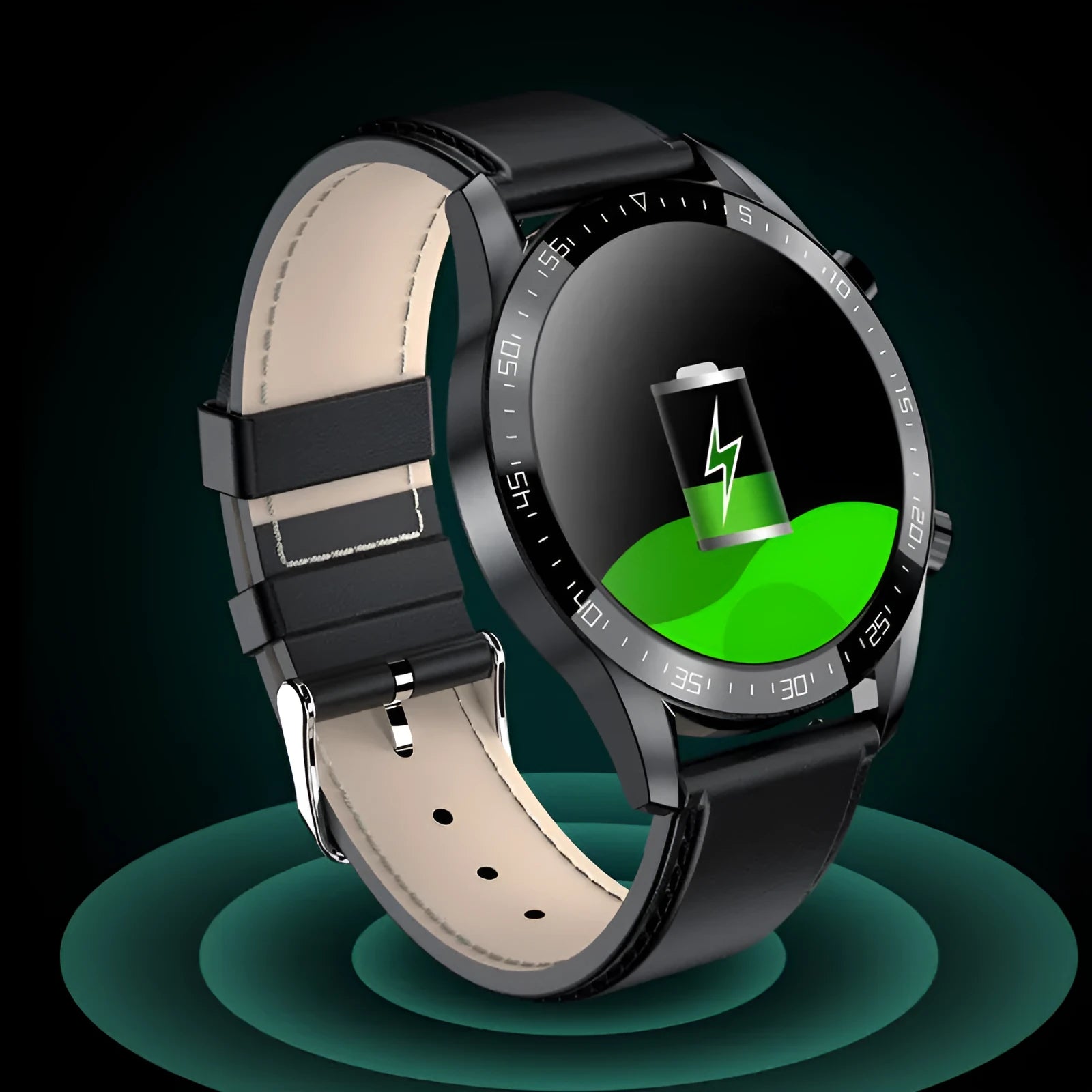 GT2 smart watch black strap 1.3 inch screen touch button NFC Bluetooth calling