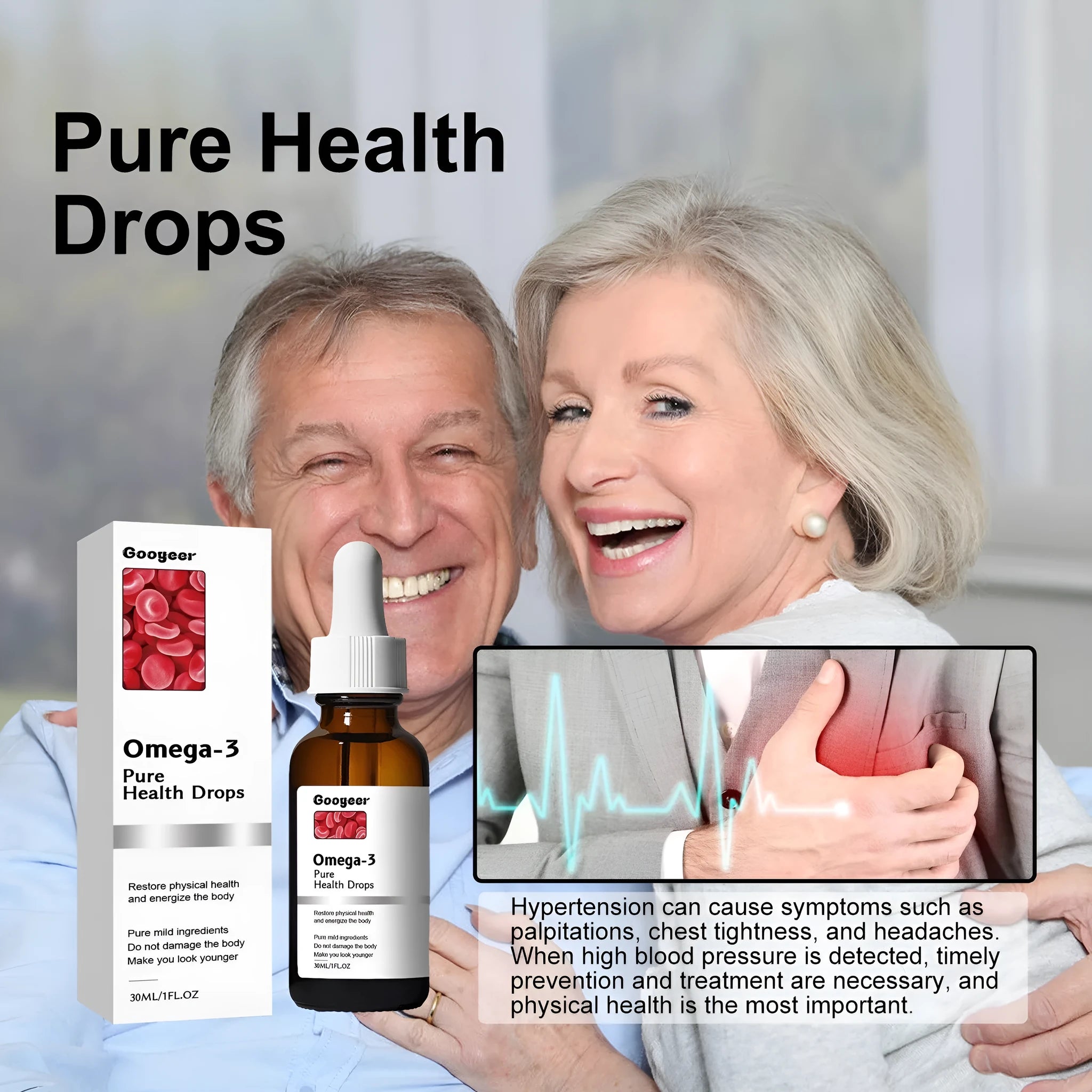 30 ml bottle of Shu Health Care Drops herbal supplement for physical discomfort and blood balance support