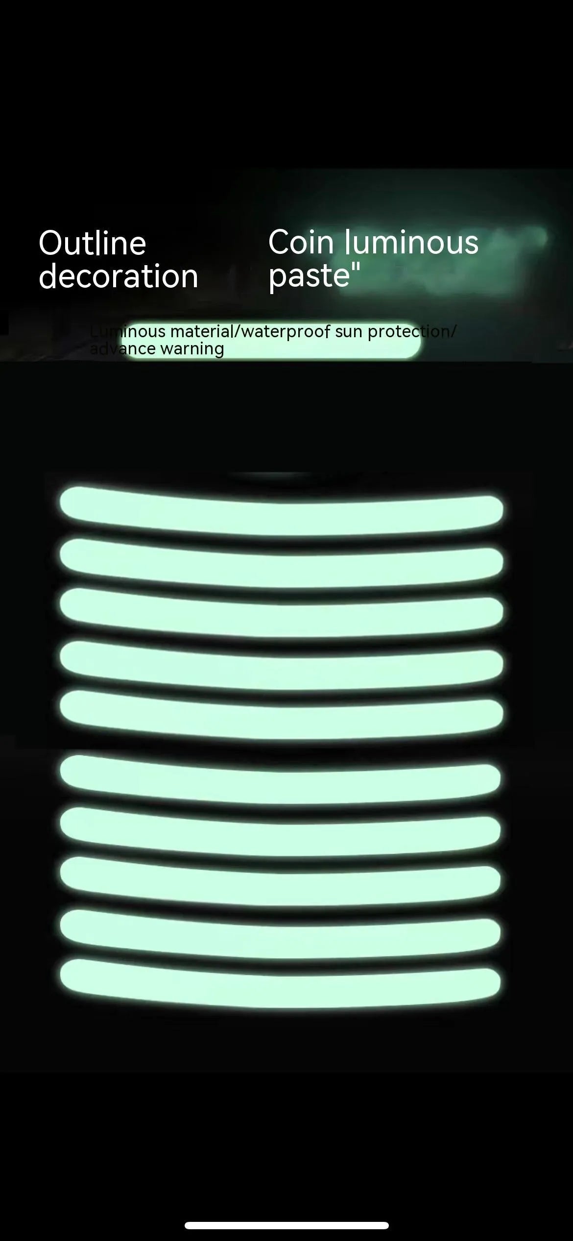 20-piece car wheel hub reflective stickers in PVC with multiple colour options for tyre warning and decoration