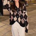 Women's knitted casual cardigan coat in pink green black light khaki dark khaki colours Japanese Korean style