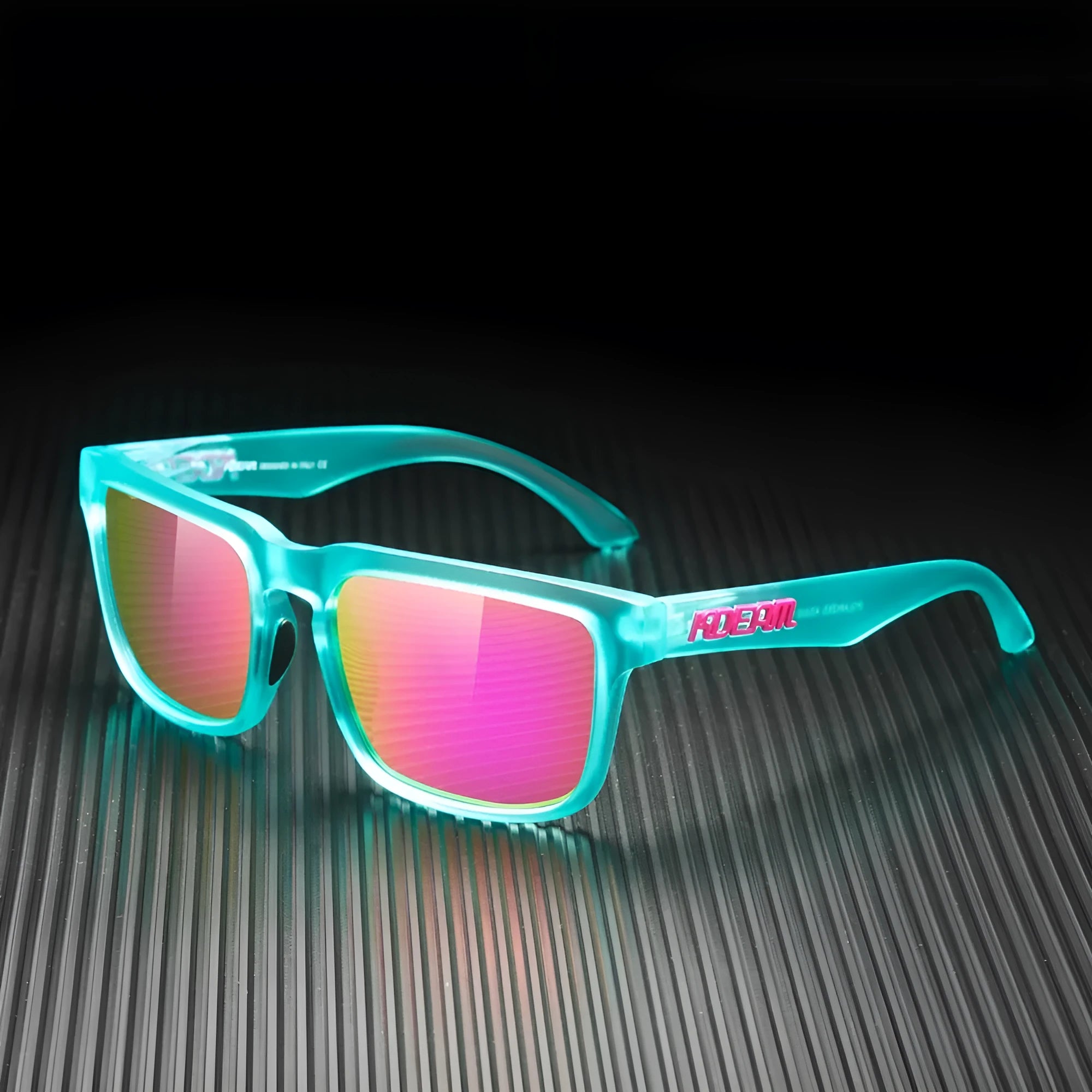 Square polarised sunglasses with TAC lenses and PC frame in multiple colour options