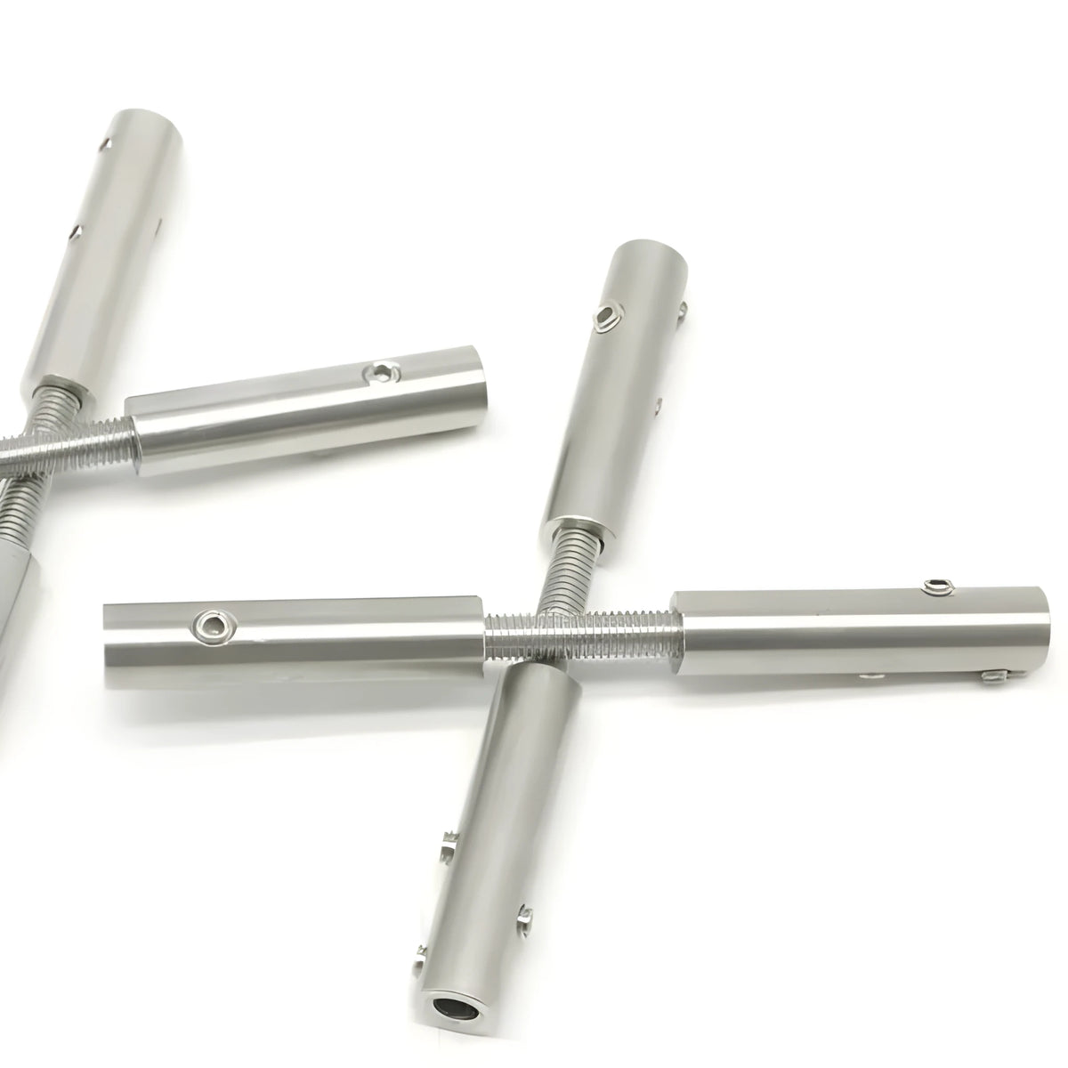 Silver stainless steel adjustable docking pipe sleeve steel rope lock for guardrail cables
