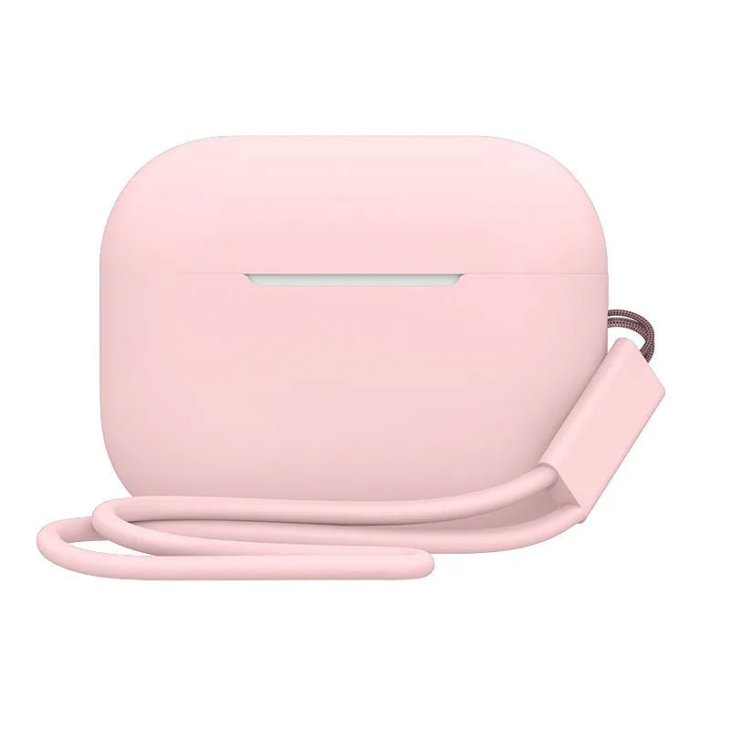 AirPods Pro 2 silicone protective case with attached lanyard in various solid colour options