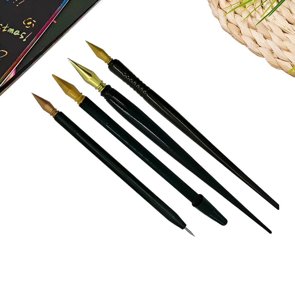 PS plastic scratch art pen for children's creative drawing projects