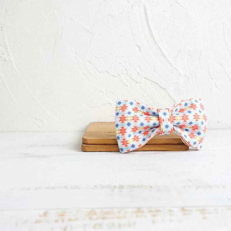 Dog bow collar with polyester traction rope and bow in Lantern colour, sizes XS to XL, 10-11cm length and 6cm width