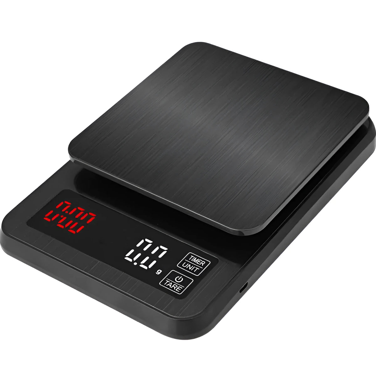 Pour-over coffee scale, electronic kitchen scale with 3kg 5kg 10kg options, battery or USB power, 20x14.5x3cm