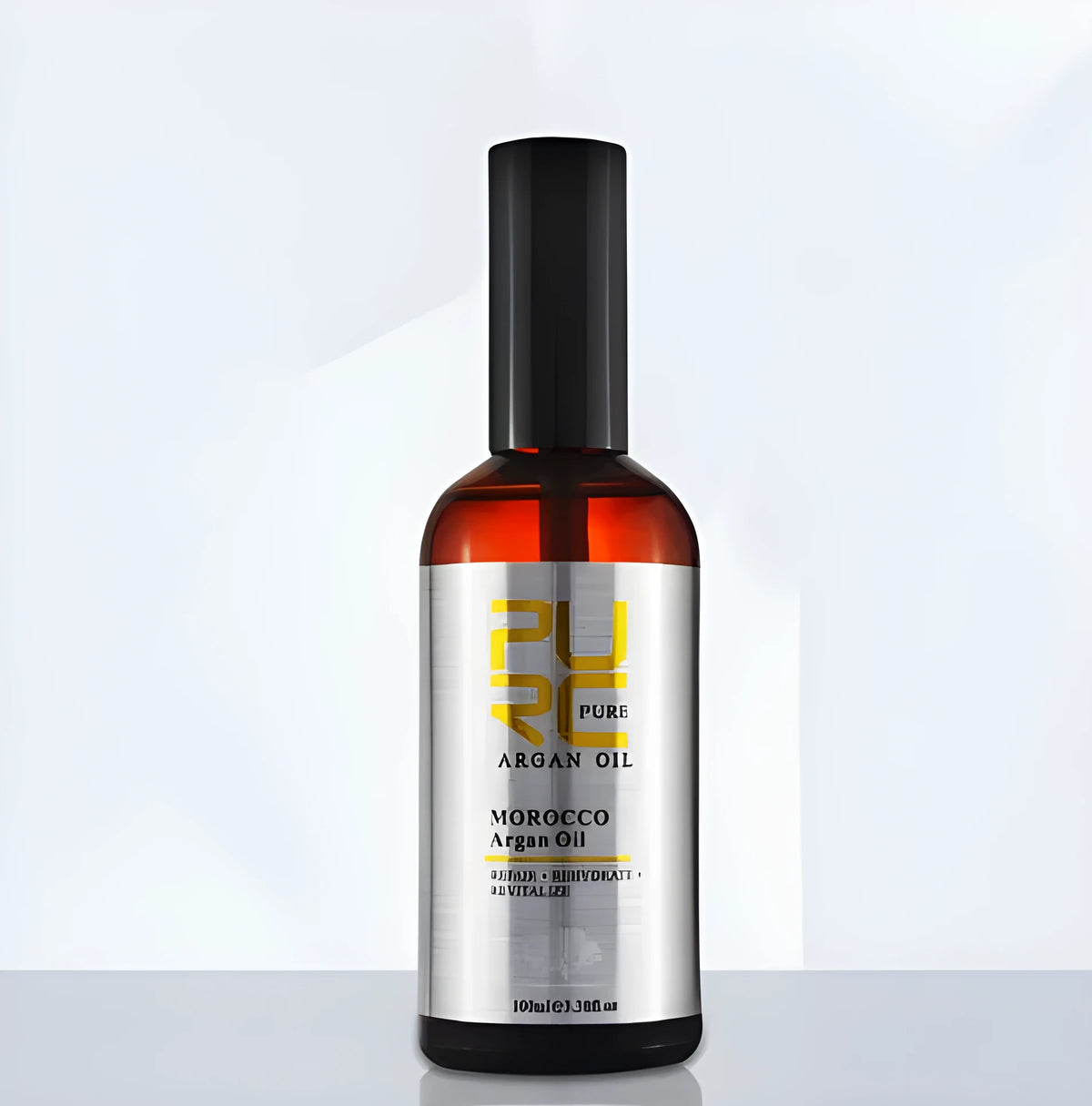 PURC Natural Moroccan Nut Hair Oil 100mL bottle for dry, dyed and damaged hair with gloss finish