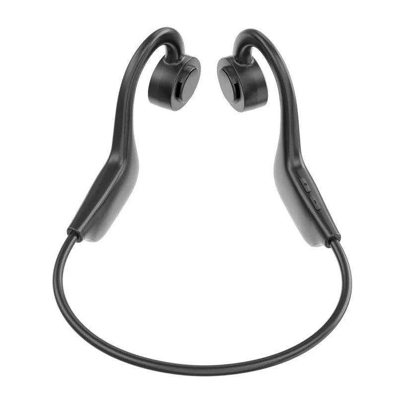 VG02 black true wireless sports headset with ear-mounted design and private mould construction