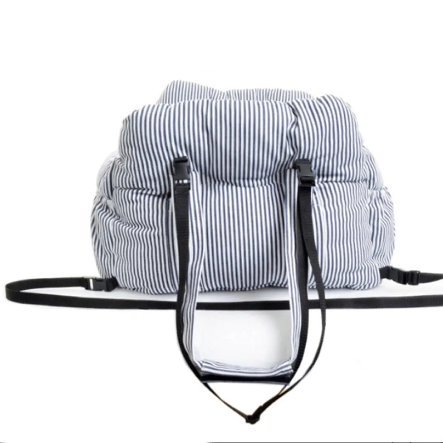 Portable cloth car kennel for dogs in light blue colour with net pocket design