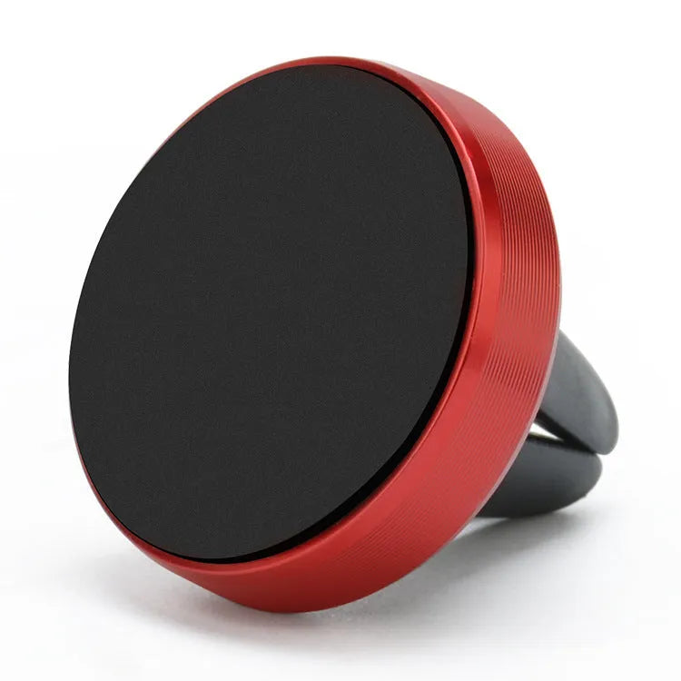 Car air vent magnetic mobile phone holder in five colour options showing compact 33.5mm design