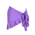 Women's single-shoulder suspender tube top one-piece swimsuit with high waist in solid colour.