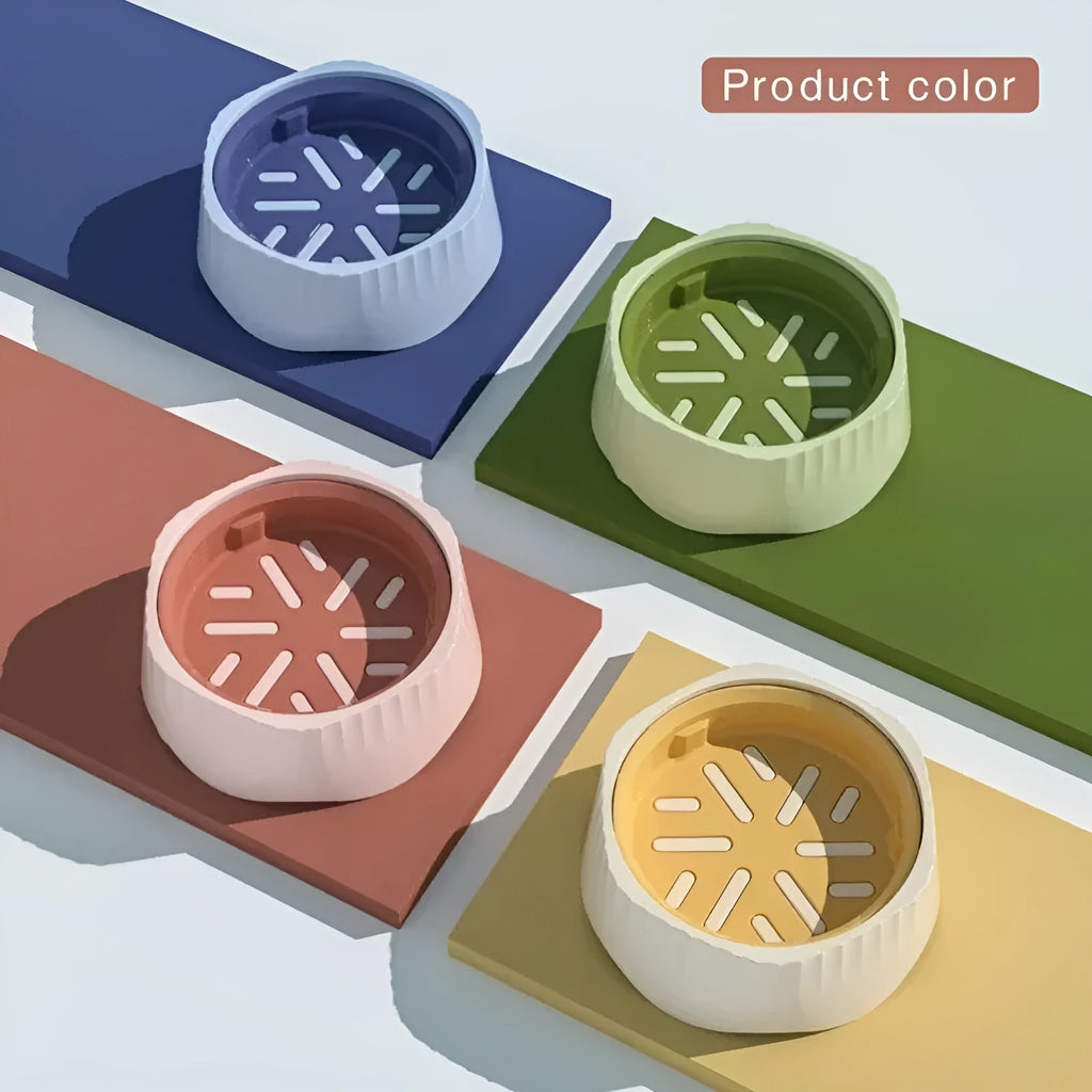 Detachable cat slow feeder bowl in PP plastic with two-piece design for controlled feeding