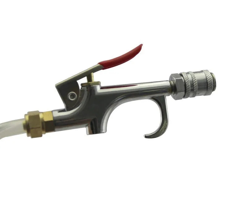 Pneumatic automatic transmission oil changer machine with tank filler on garage floor