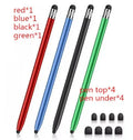Two-in-one universal metal touch screen pen for tablets and phones in various colours