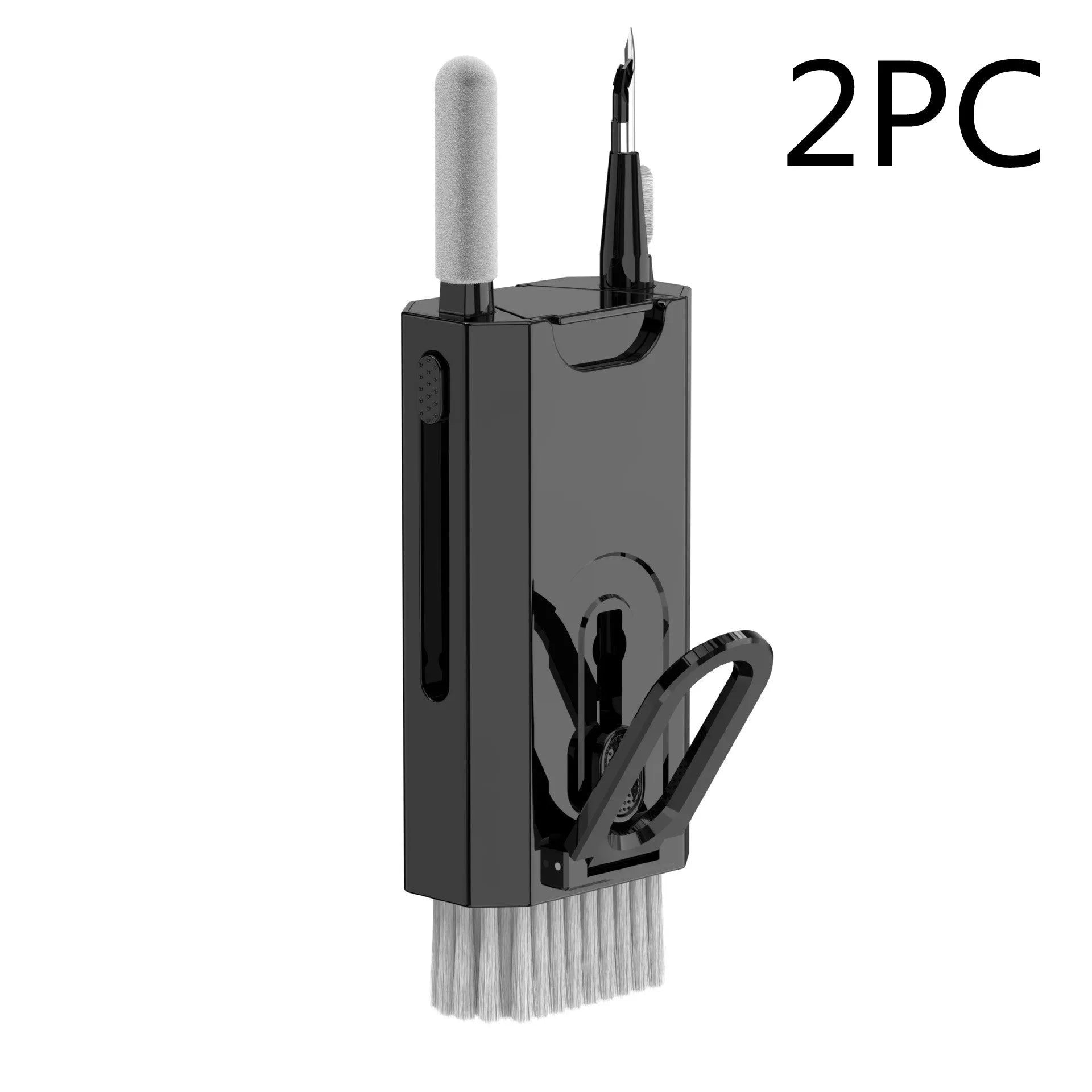 5-in-1 digital device cleaning kit with flocking sponge, brush and metal pen tip
