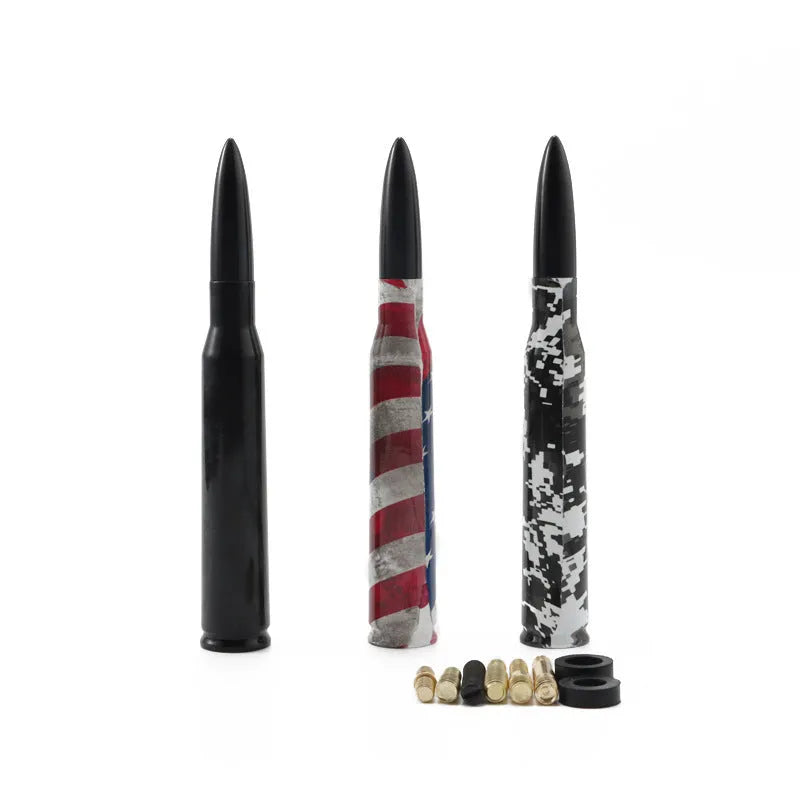 14cm car antenna in camouflage green, American flag or colour black designs for vehicle modification