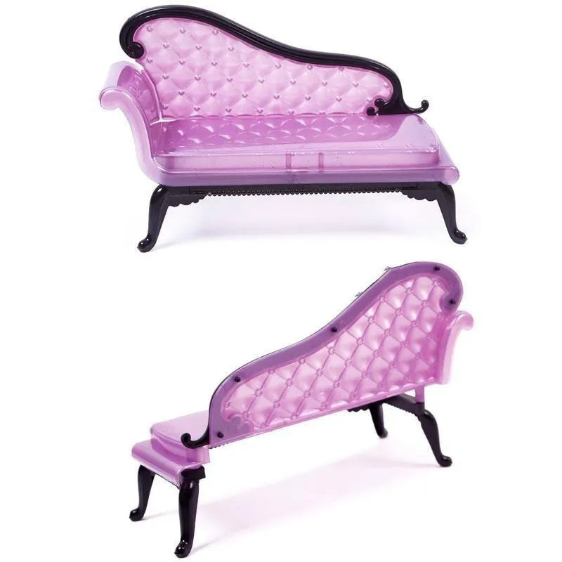 Plastic doll sofa for doll house furniture, lightweight children's toy couch accessory, no dolls included