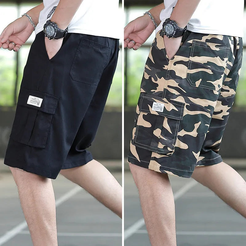 Men's loose-fit casual trousers in army green colour, showcasing Korean style and thin fabric.