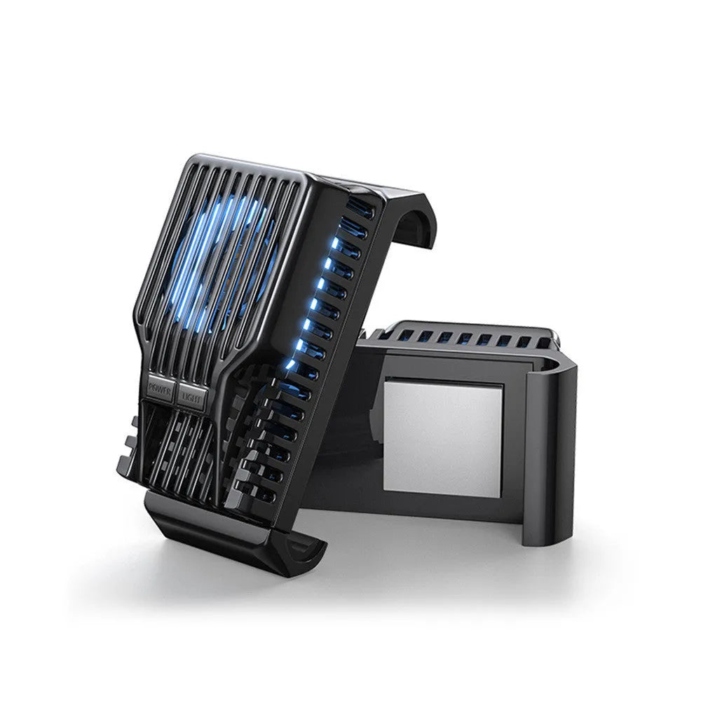 Mobile phone radiator cooling accessory with clip for 4-7 inch smartphones in black colour