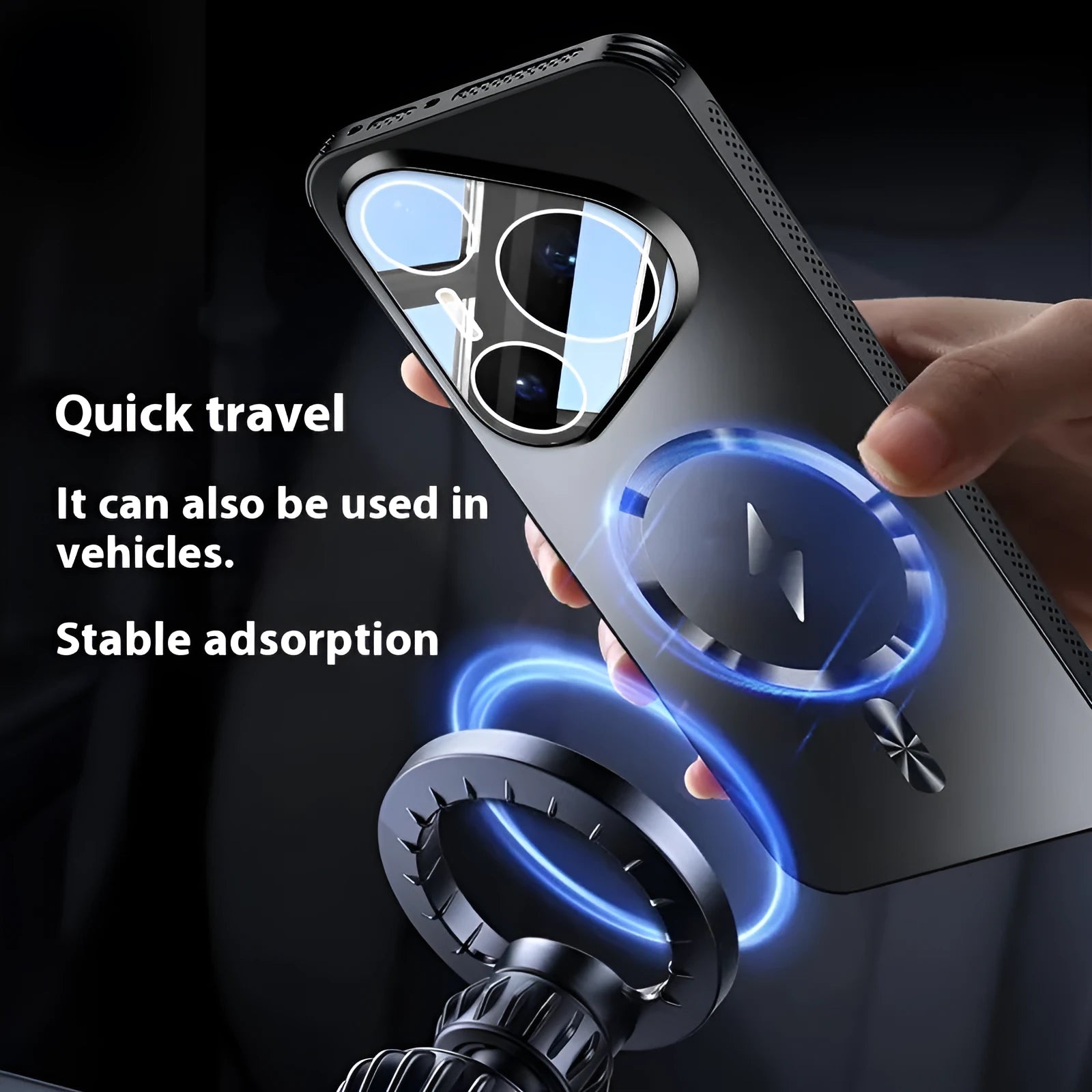 Solid colour frosted magnetic lens protector phone case for Huawei Pura 70 and Pura 80 models.