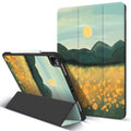 Compatible with Apple iPad anti-drop protective cover in simple style with magnetic pen slot, blue colour