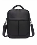 Black Oxford fabric men's messenger bag with shoulder strap