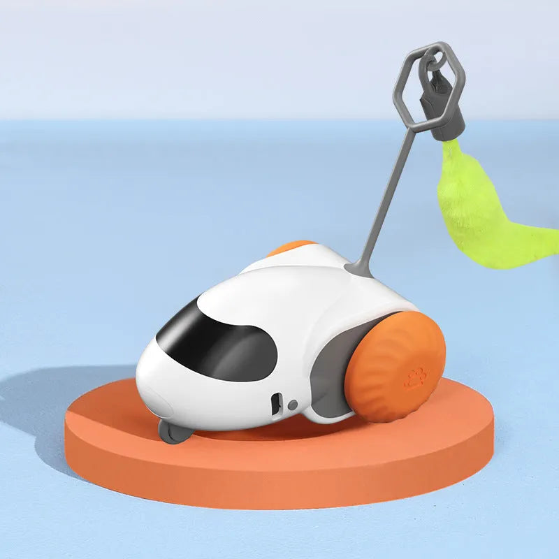 Smart gravity sensor cat running car electric toy in light grey blue colour
