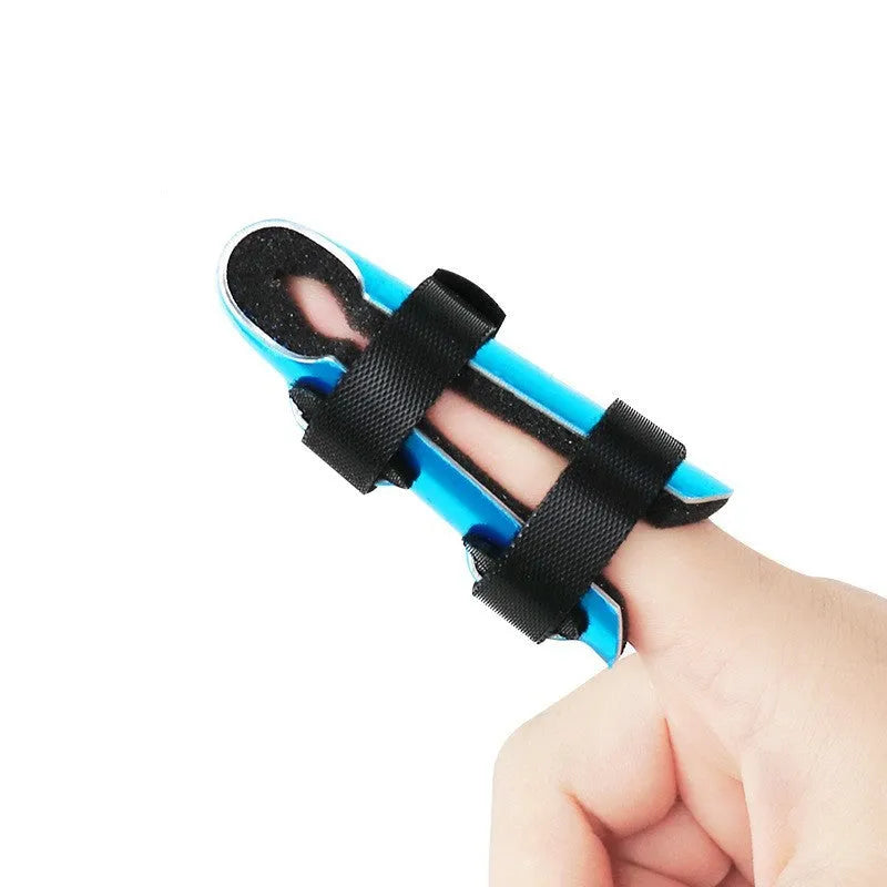 Finger splint with sponge liner in black, blue or white, sizes S 5.5cm M 8cm L 9cm for finger rehabilitation