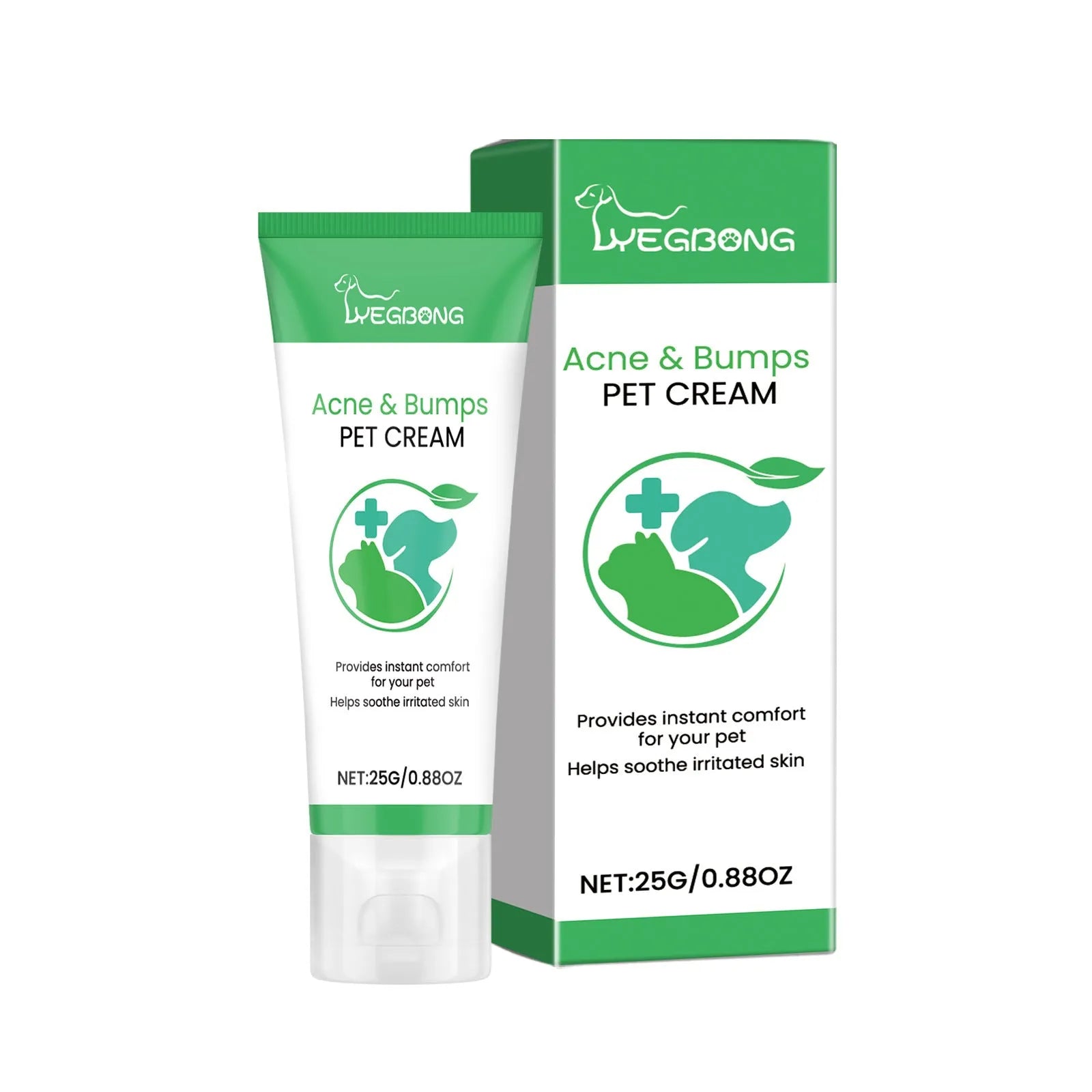 Pet neck cream 25g with aloe and tea tree oil for dog and cat skin care