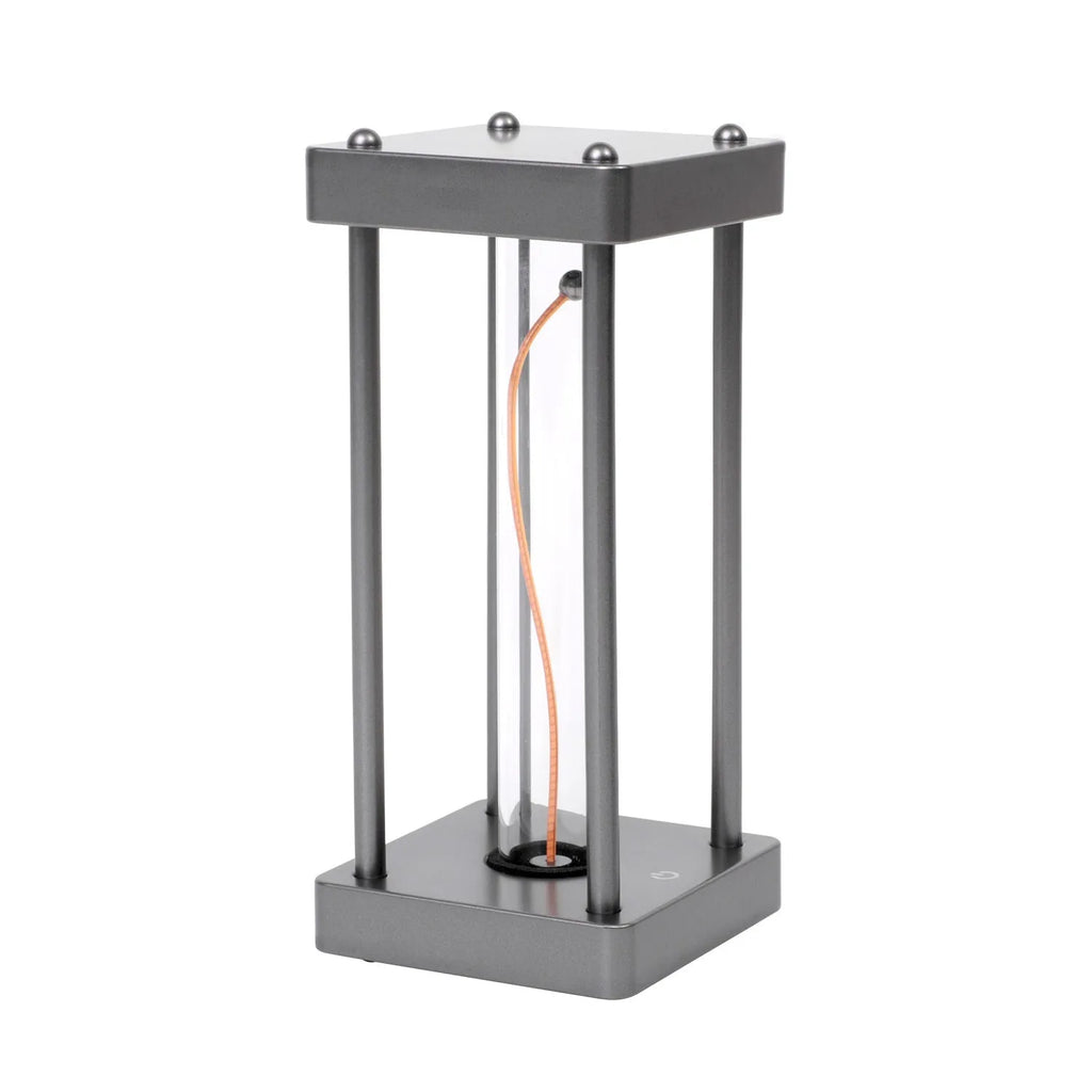 Creative Square Quantum Night Light curved wire USB night lamp metallic gray