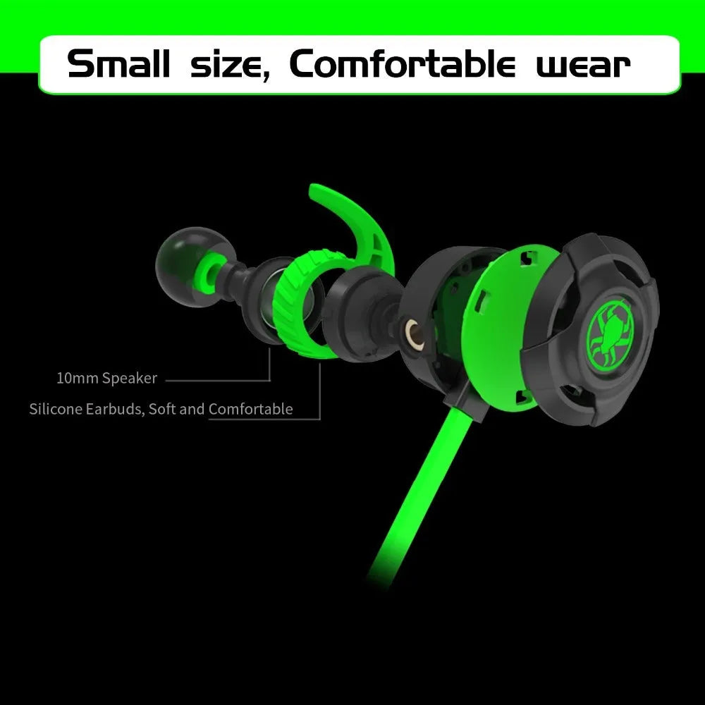 Shuangmai wired computer gaming headset in black, green, or red colours with 1.5 cm cable