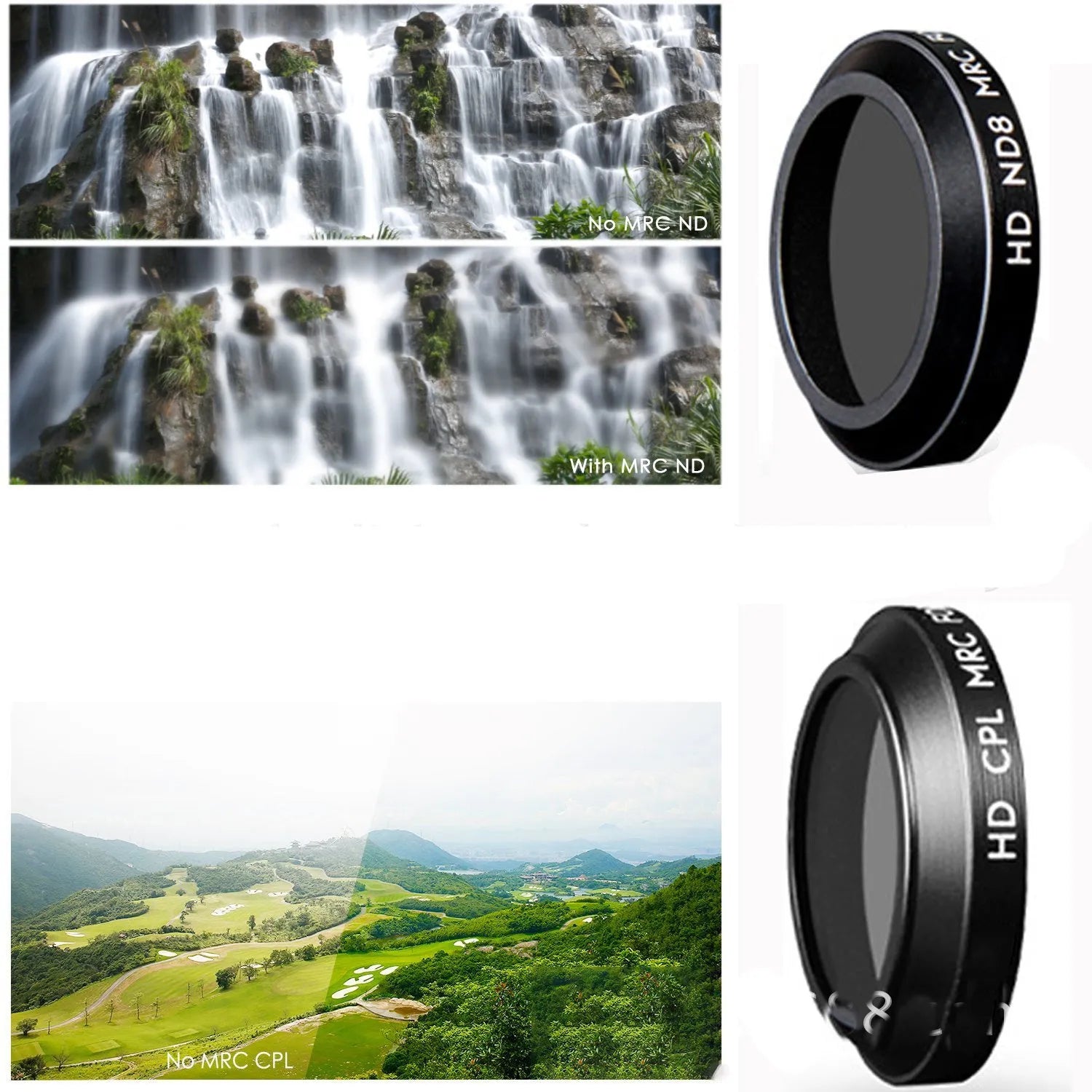DJI Mavic Pro camera lens filter set with multiple density options