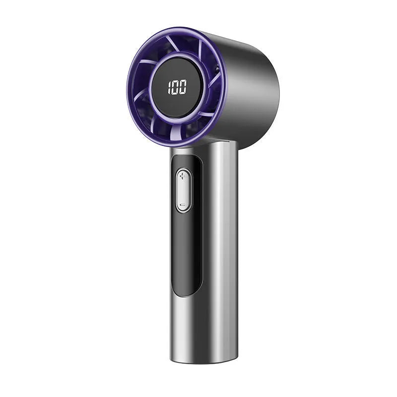 USB mini portable rechargeable R1 handheld fan in grey, pink or beige with six speed gears