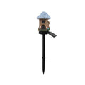 Outdoor solar LED garden light in floral resin design with waterproof IP55 rating