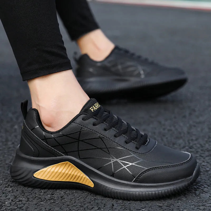 Casual sports running shoes with microfiber upper, mesh lining, PU sole, colour-matching design, sizes 39-44