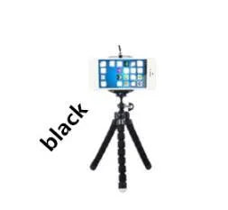 Mini flexible octopus tripod in black, blue, or red with sponge ball head for phones and GoPro.