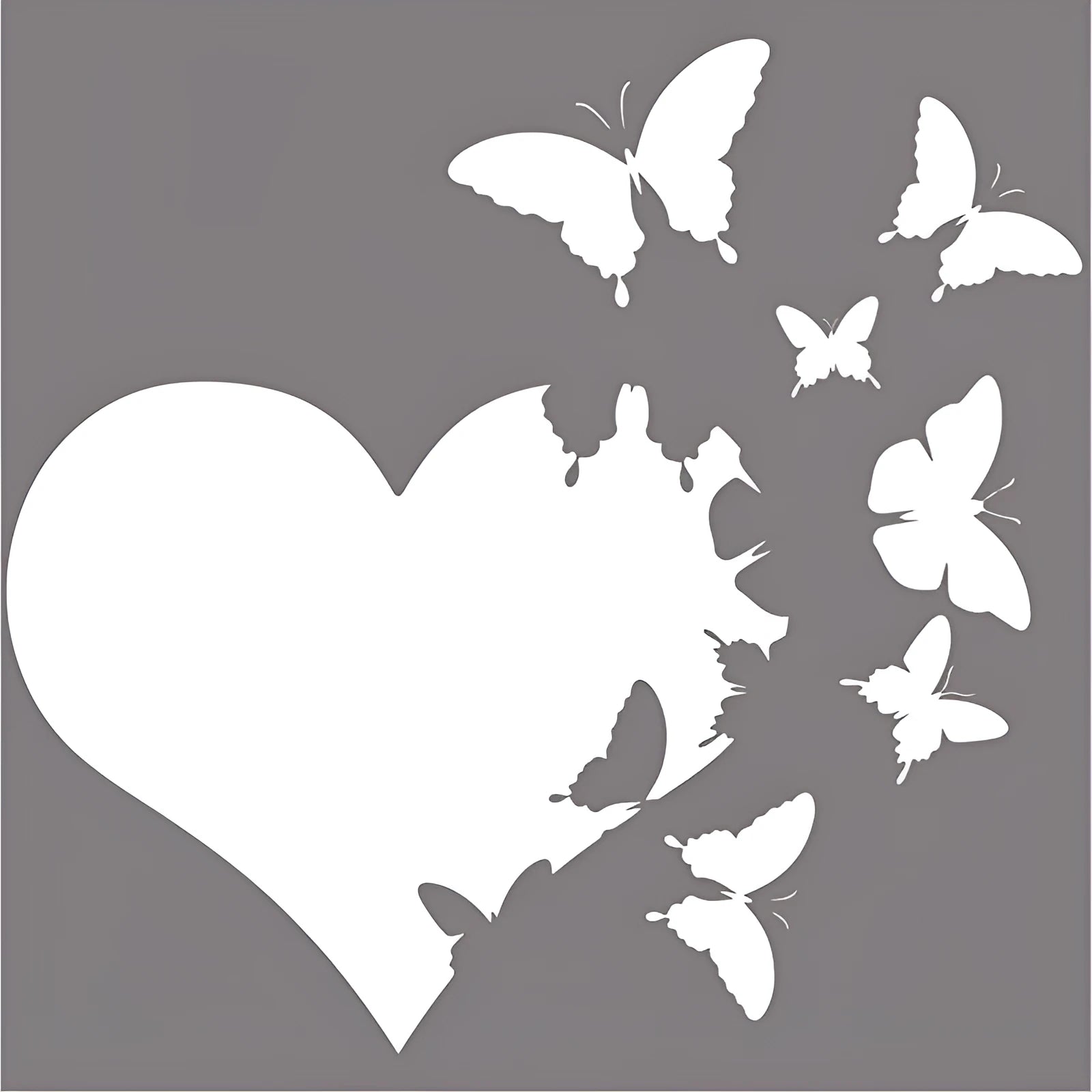 Plastic butterfly-shaped car sticker in assorted colours, 15cm square