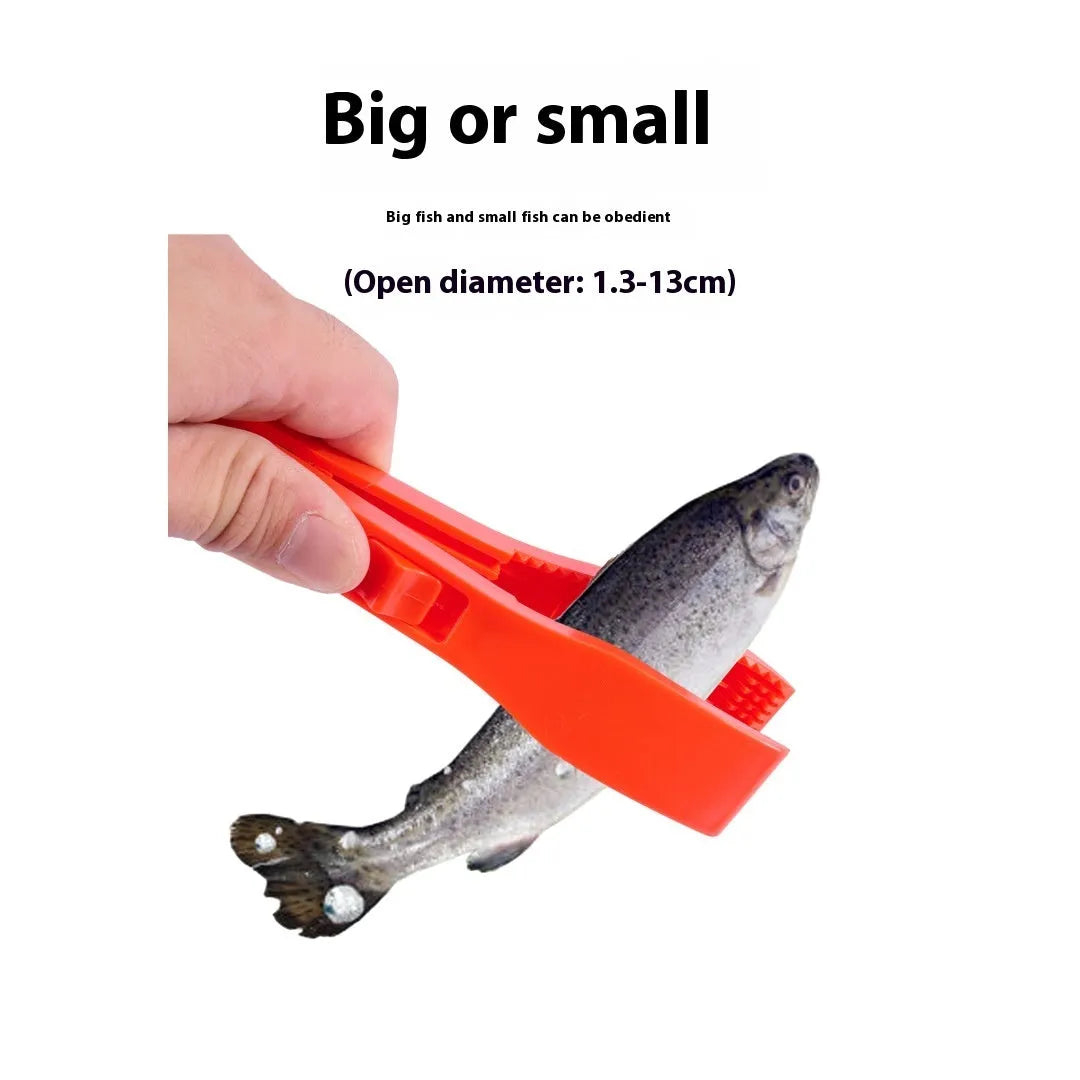 Plastic ABS fish control clip without pull ring, portable outdoor angling tool, random colour single clip