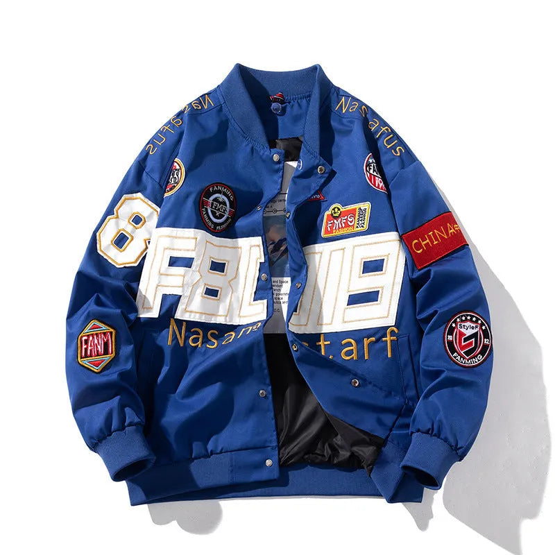 Teenager baseball uniform with side seam pockets and optional hood in black, blue, or red colours