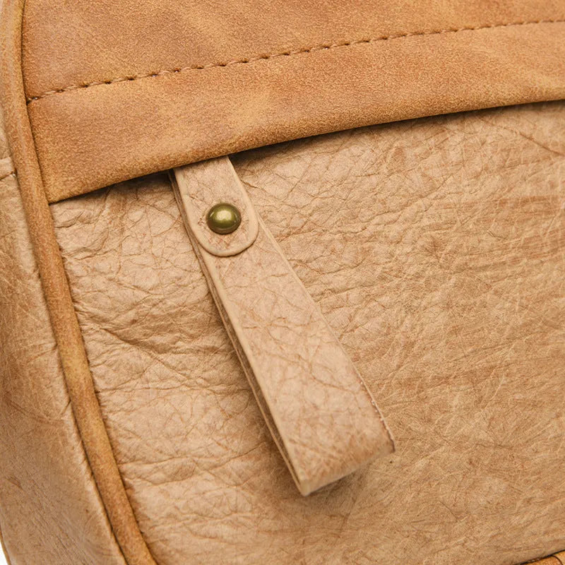 Men's waterproof paper crossbody bag in European retro style